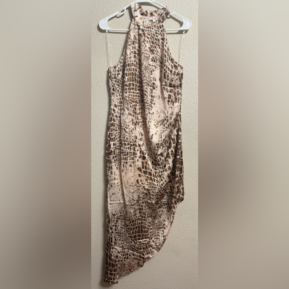 ANDREE BY UNIT Brown and Cream Patterned Skirt